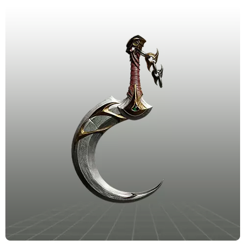 Fantasy curved dagger 3D model