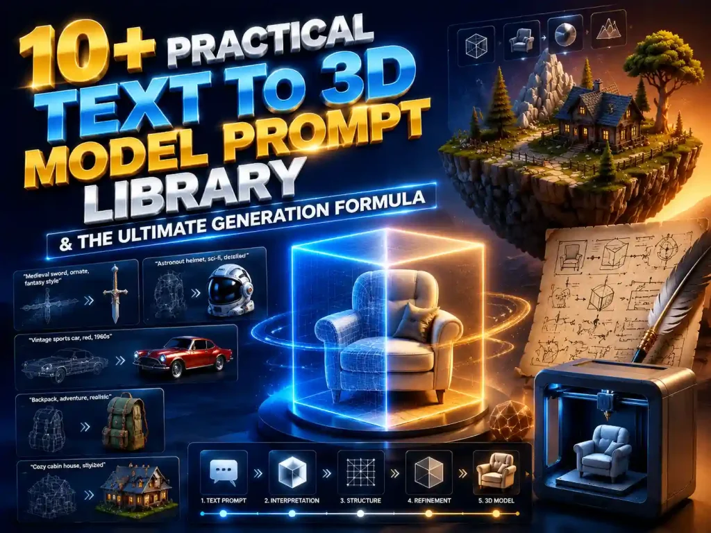 10+ Practical Text to 3D Model Prompt Library