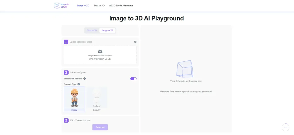Image to 3D Playground