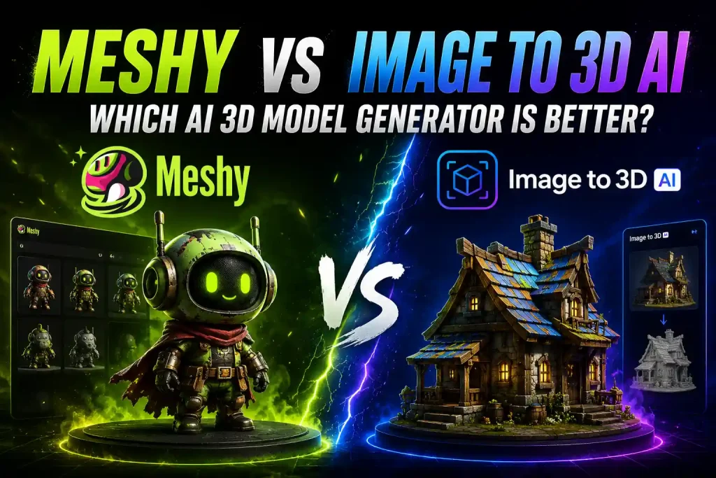 Meshy vs Image to 3D AI