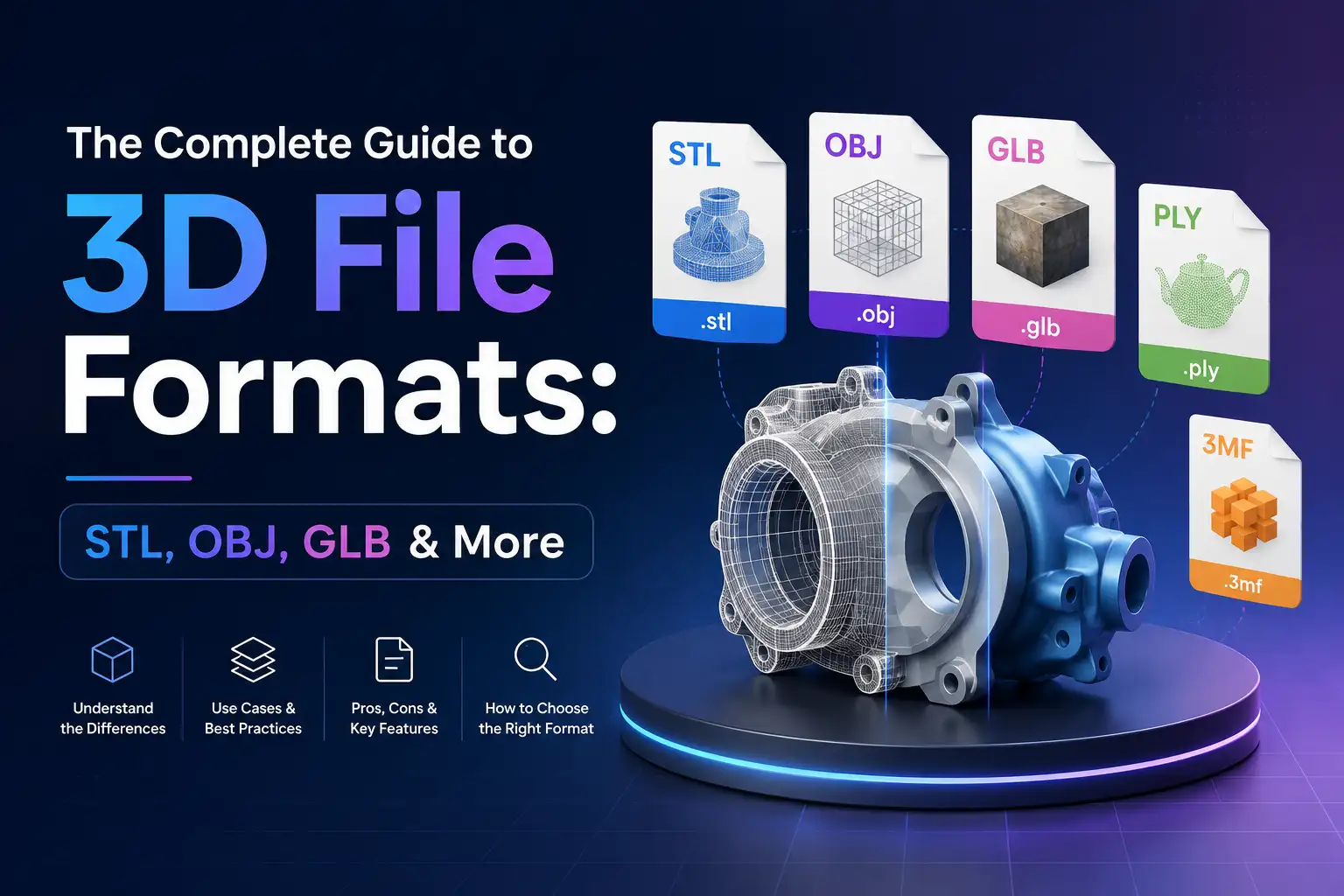 The Complete Guide to 3D File Formats: STL, OBJ, GLB & More