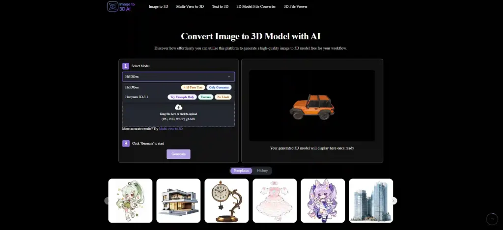 image to 3d ai playground