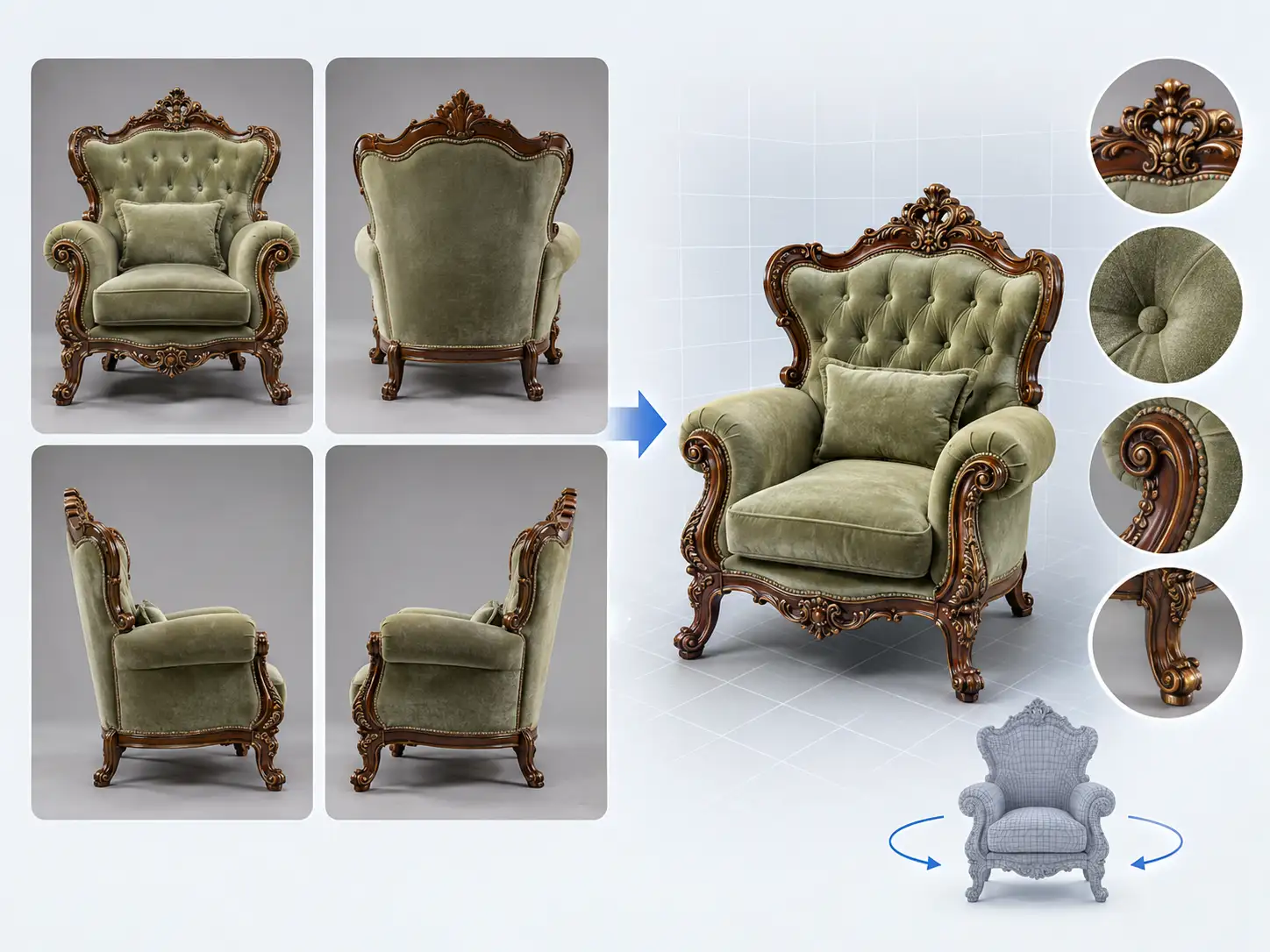 Create a More Complete 3D Model from Multiple Images