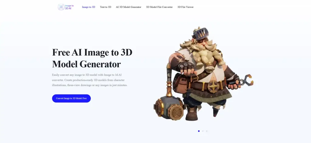 Image to 3D AI free image to 3D model tool
