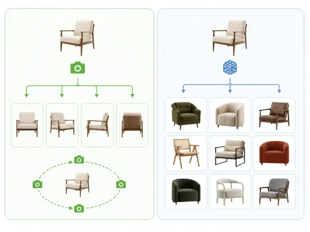 Multi-View Generation vs. Batch Generation
