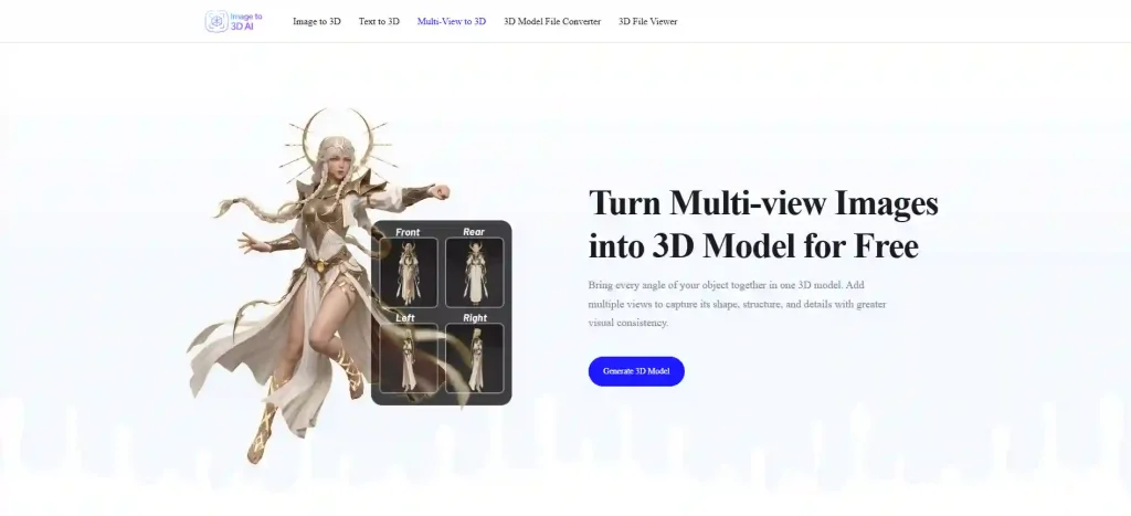 Multi-view to 3D homepage