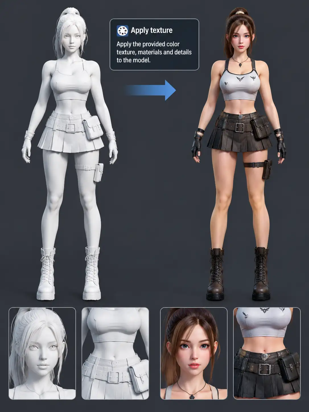 ai 3d model texturing from text