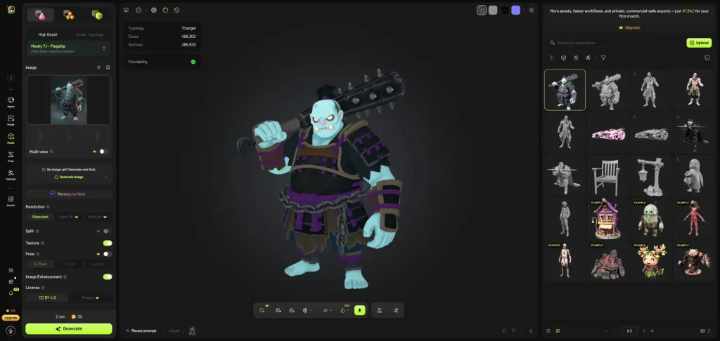 meshy ai texture generator playground