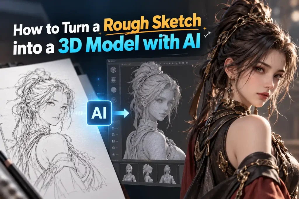 How to Turn a Rough Sketch into a 3D Model with AI