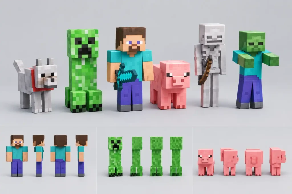 Minecraft Characters and Mobs 3d model
