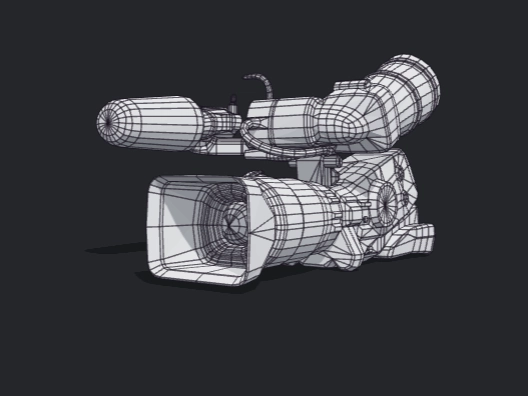 quad low-poly mesh